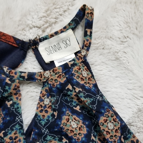 Sienna Sky Navy Blue Multicolor Sleeveless XS - Picture 4 of 8